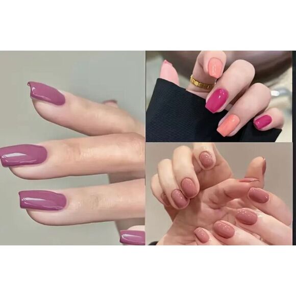 120pcs Glossy Short Nail Tips False‎ Nails Set - Picture 1 of 5